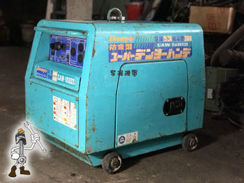 【售出-供參考】日本外匯中古 DENYO 電友 GAW-180SS《防音型》汽油引擎電焊發電機